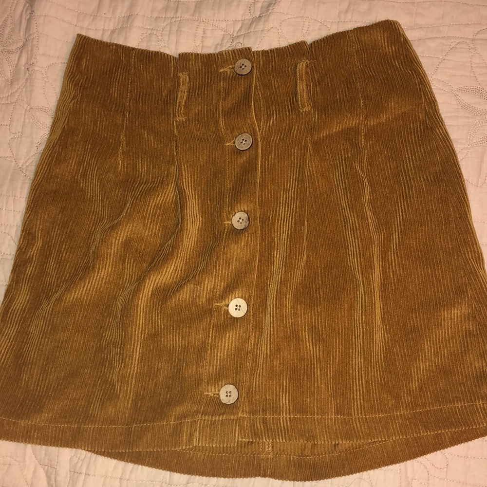 High Rise Button Up Skirt